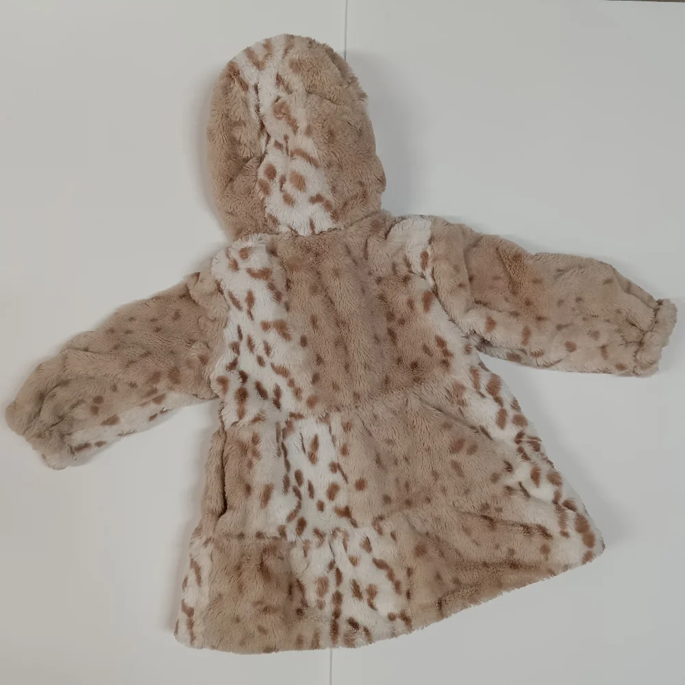 Widgeon Faux Fur Pompom Hooded Coat Size 18 Month